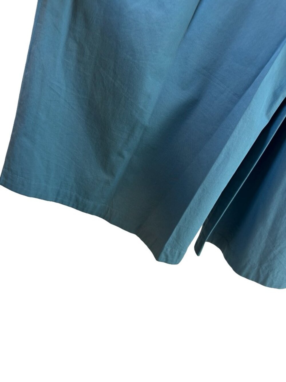 Zara Teal High Waist Pleated Wide Leg Paper Bag Waist Pockets Ankle Palazzo XL - Picture 7 of 12